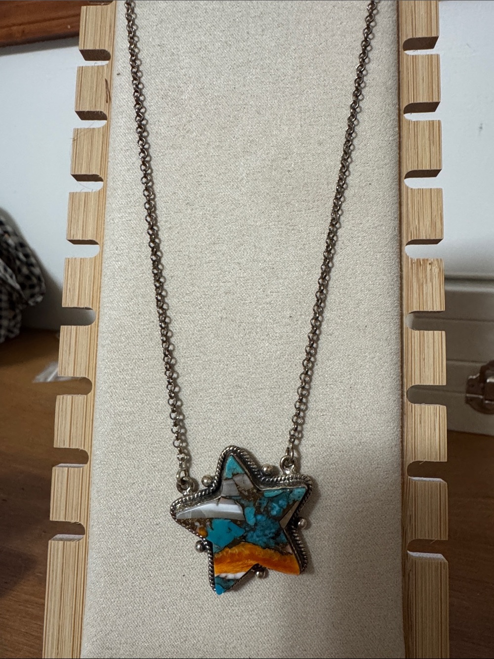 925 Sterling Spiny Oyster Star Necklace